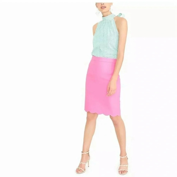 New J x J.Crew Printed Tie-Neck Poplin Top cotton Stripe ivory Kelly blouse bow - Picture 2 of 10